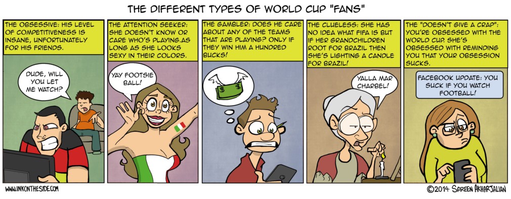 Different Types of World Cup Fans